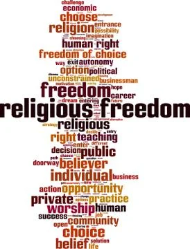 Religious freedom word cloud Stock Illustration