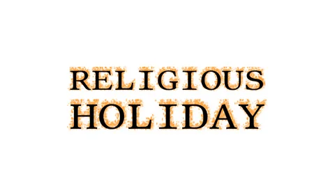 Religious Holiday fire text effect white isolated background Stock Footage 137992844