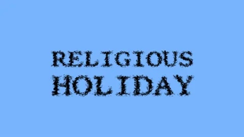 Religious Holiday smoke text effect sky isolated background Stock Footage 139624019