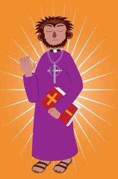 Religious man 2 Stock Illustration