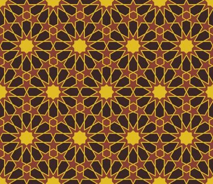 Religious Ornamental star seamless pattern. Vector illustration. 스톡 일러스트
