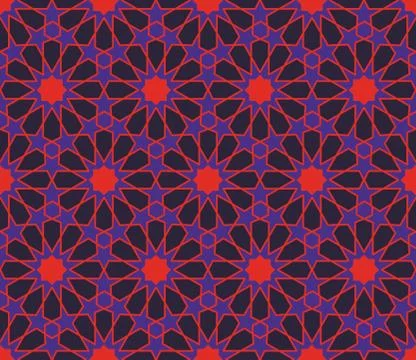 Religious Ornamental star seamless pattern. Vector illustration. 스톡 일러스트