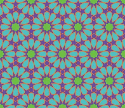 Religious Ornamental star seamless pattern. Vector illustration. 스톡 일러스트