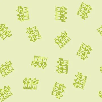 Religious procession byzantine line seamless pattern Stock Illustration