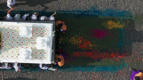 A religious procession during Semana Santa in Guatemala Video stock 270312574