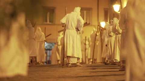 Religious procession in italy Stock Footage 180963145