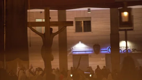 Religious procession in italy Stock-Footage 180977137