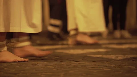 Religious procession in italy Video stock 181003479