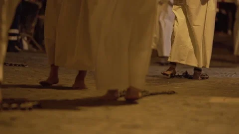 Religious procession in italy Video stock 181882579