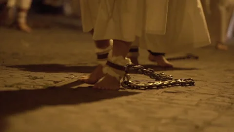 Religious procession in italy Video stock 181886838