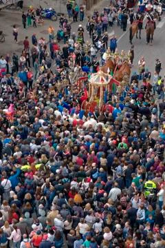 Religious Procession of Sant'Efisio Foto stock