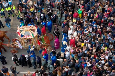 Religious Procession of Sant'Efisio Stock Photos