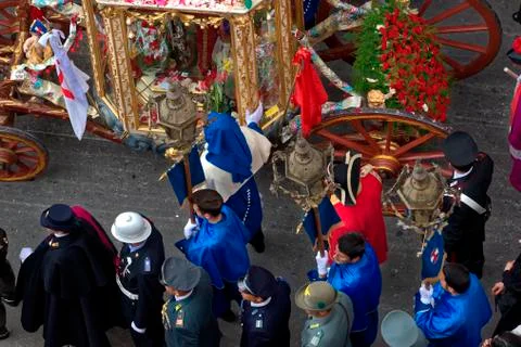 Religious Procession of Sant'Efisio Stock Photos