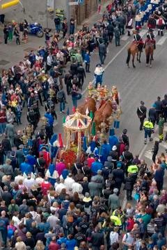 Religious Procession of Sant'Efisio Stock Photos