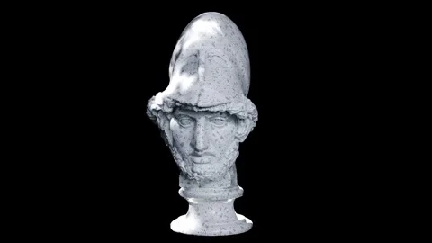Religious Sculpture of Bust of the called Phocion Classical Art Render Stock Footage 337423911