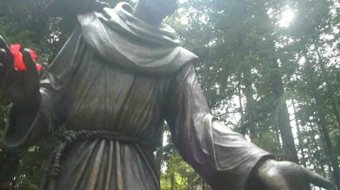 Religious Statue 2 Stock Footage 695853