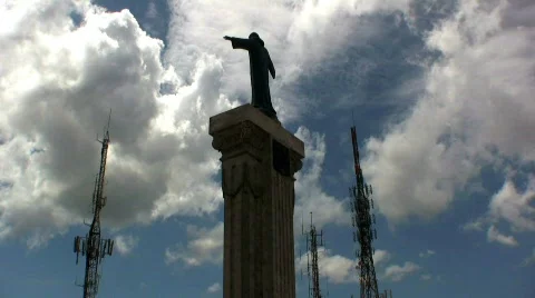 Religious Statue, Global Communication, Time lapse Stock Footage 751989