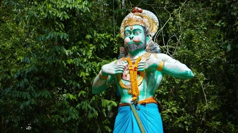 Religious Statue of a Monkey God 库存影片 51230797