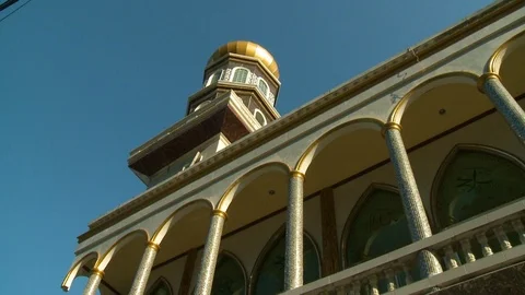 Religious Structure with Dome Roofs Stock Footage 114585394