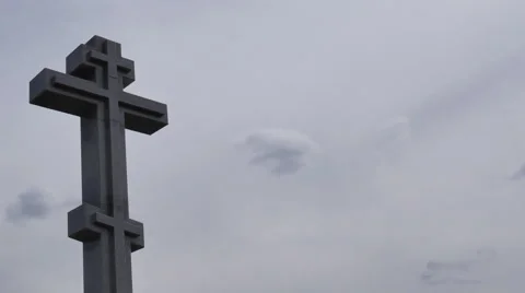 A religious symbol on a background of clouds timelapse Stock Footage 63203028