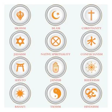Religious symbols Stock Illustration