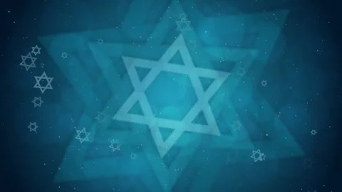 Religious traditional pattern with six-pointed star Israel symbol.. Animated Stock Footage 262587765