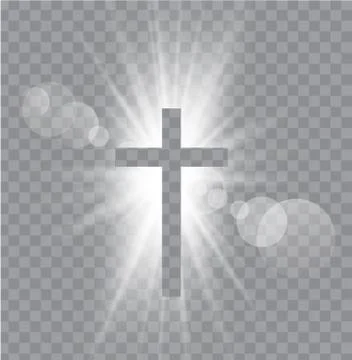 Religioush three  crosses with sun rays 库存插图