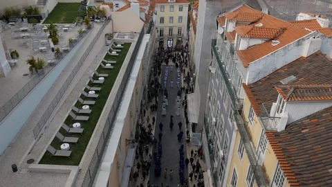ReligiousParade lisbon Stock Footage 106227299
