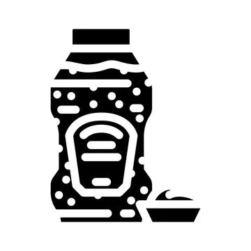 Relish condiment glyph icon vector illustration Stock Illustration