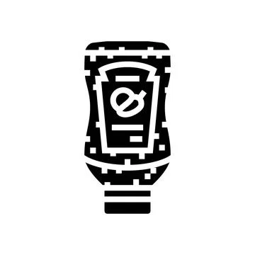 Relish condiment glyph icon vector illustration Stock Illustration