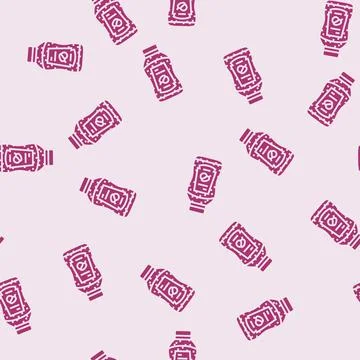 Relish condiment glyph seamless pattern Stock Illustration
