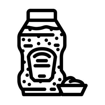 Relish condiment line icon vector illustration Stock Illustration