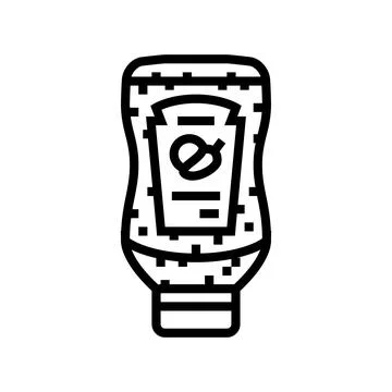 Relish condiment line icon vector illustration Stock Illustration