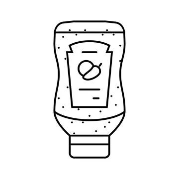 Relish condiment line icon vector illustration Stock Illustration