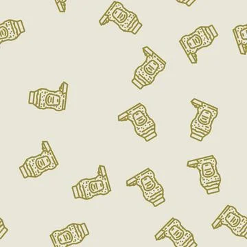 Relish condiment line vector seamless pattern Illustrazione stock