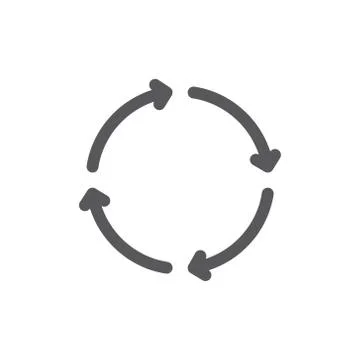 Reload and repeat line icon. Stock Illustration