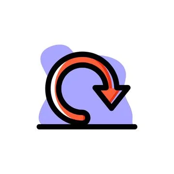 Reload Arrow Button Icon Conceptual Vector Illustration Design Stock Illustration