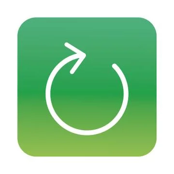 Reload arrow interface block gradient style icon Stock Illustration