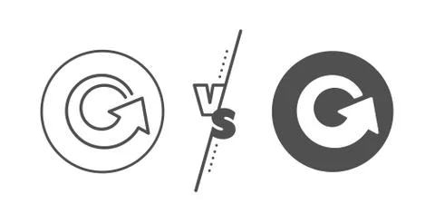 Reload arrow line icon. Update Arrowhead. Vector Stock Illustration