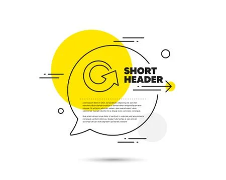 Reload arrow line icon. Update Arrowhead. Vector Stock Illustration
