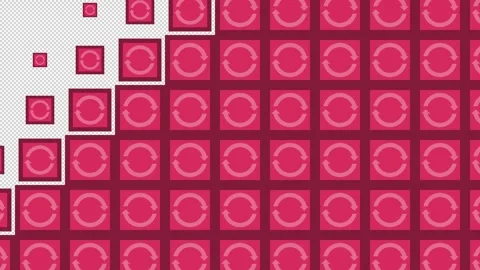 Reload Block tile wave Transitions. 1080p - 30 fps - Alpha Channel (7) Stock Footage 274162696