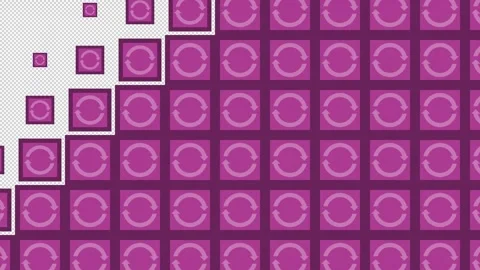 Reload Block tile wave Transitions. 1080p - 30 fps - Alpha Channel (4) Stock Footage 274162721