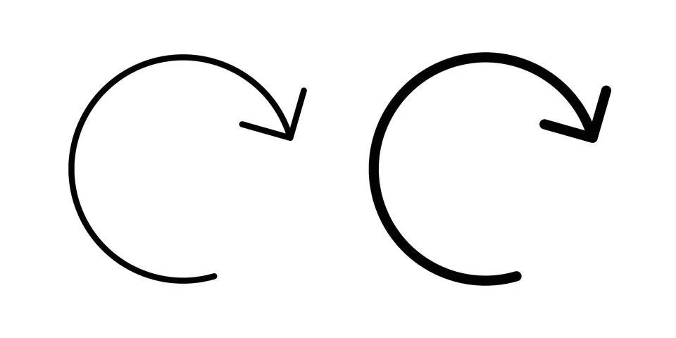 Reload button icon solid, line, and editable vector set. 스톡 일러스트