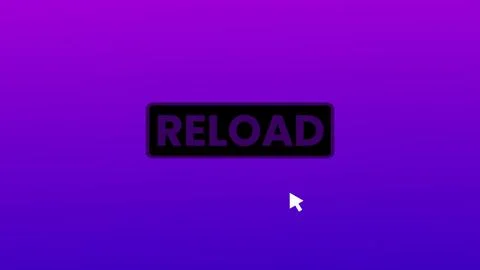 RELOAD button pressed on computer screen by cursor pointer mouse illustrati.. Illustrazione stock