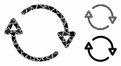 Reload Composition Icon of Irregular Elements 库存插图