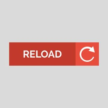 Reload flat button on grey background. Stock Illustration