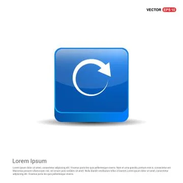 Reload Icon - 3d Blue Button 스톡 일러스트