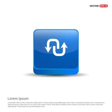 Reload Icon - 3d Blue Button Stock Illustration