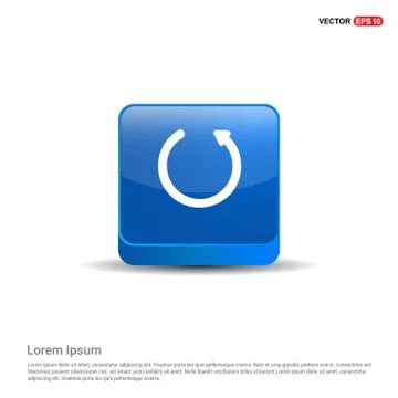 Reload Icon - 3d Blue Button Stock Illustration