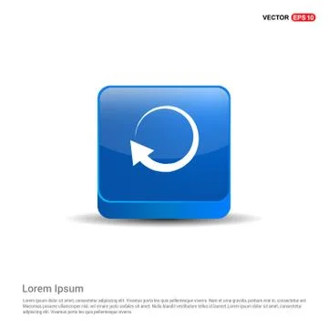 Reload Icon - 3d Blue Button Stock Illustration